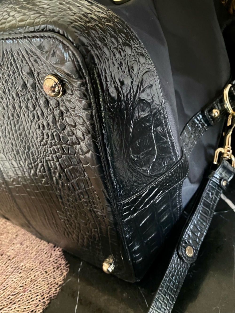 ⛴️⚓️BRAHMIN BLACK DUXBURY WEEKENDER TRAVEL BAG - Picture 12 of 15